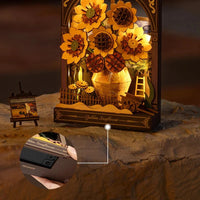 Golden Sunflower (TH002) - Light-Up 3D Wooden Wall Art