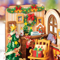 Rolife Christmas Fireplace (DS041) - Festive DIY Miniature House