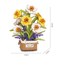 Rolife Narcissus (TF002) - Daffodil Wooden Flower Bouquet