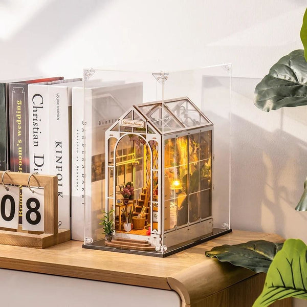 Rolife Book Nook Dust Cover Display Box (WD1001) - Stackable Clear Case
