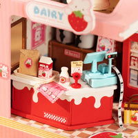Strawberry Milk Box (DS034) | DIY Miniature House Kit
