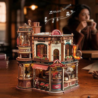 Dream Coffee Factory Light & Music (EAB02) - 3D Wooden Puzzle Kit