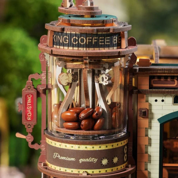 ROKR Dream Coffee Factory Light & Music (EAB02) - 3D Wooden Puzzle Kit