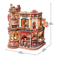 Dream Coffee Factory Light & Music (EAB02) - 3D Wooden Puzzle Kit