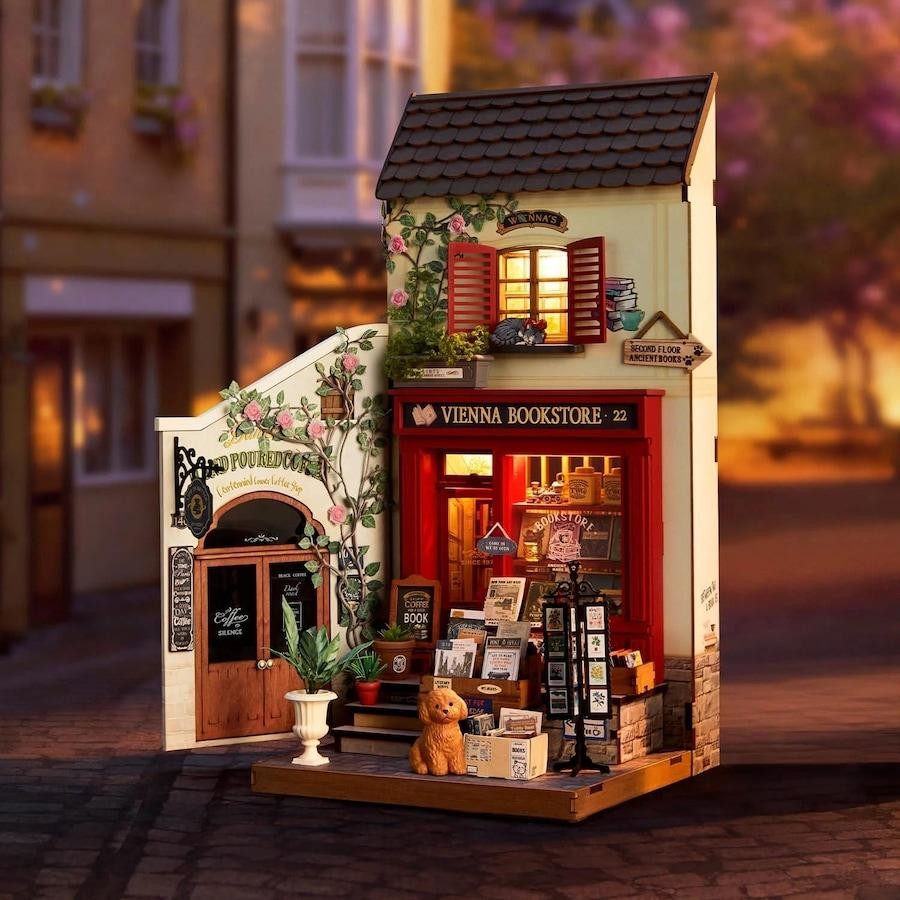 Rolife Vienna Bookstore (DG183) - DIY Miniature House Kit