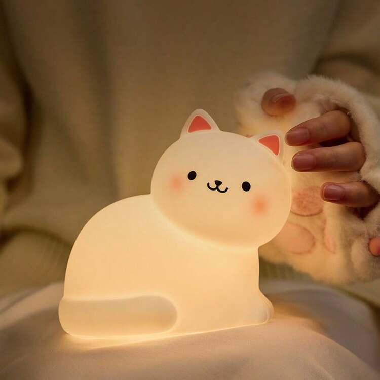 Little White Cat Silicone Night Light
