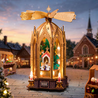 ROKR Blessed Christmas Pyramid (AMB01) - Christmas Music Box Kit