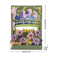 Glittering Water Lily (TH001) - Light-Up 3D Wooden Wall Art