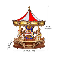 Rolife Classic Carousel (AMC01) - Musical Rotating Carousel Display