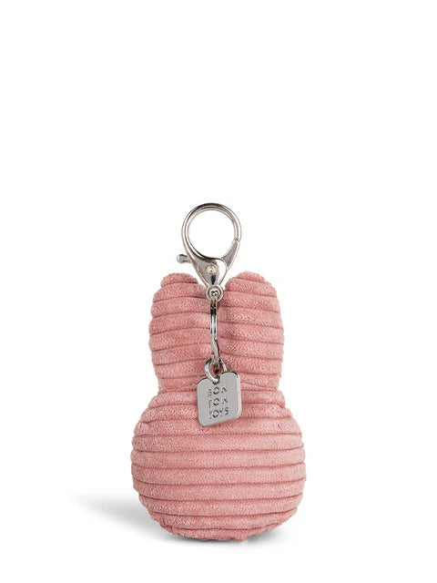 Bon Ton Toys - Miffy Flat Eco Corduroy Dusty Rose Keychain