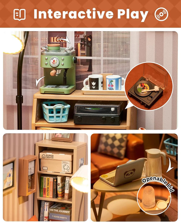 Cozy Living Lounge (DW007) - Super Creator Mini Room Kit