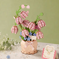 Rowood Pink Lily of the Valley (TF003) - Wooden Flower Bouquet