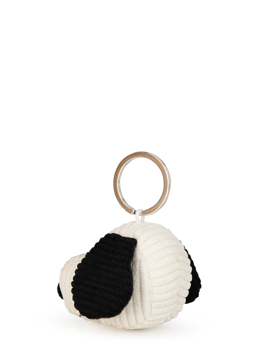 Snoopy Head Corduroy Cream keychain - 4,5 cm