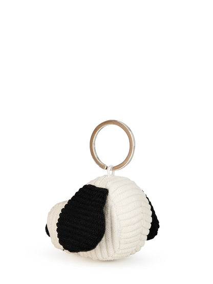 Snoopy Head Corduroy Cream keychain - 4,5 cm