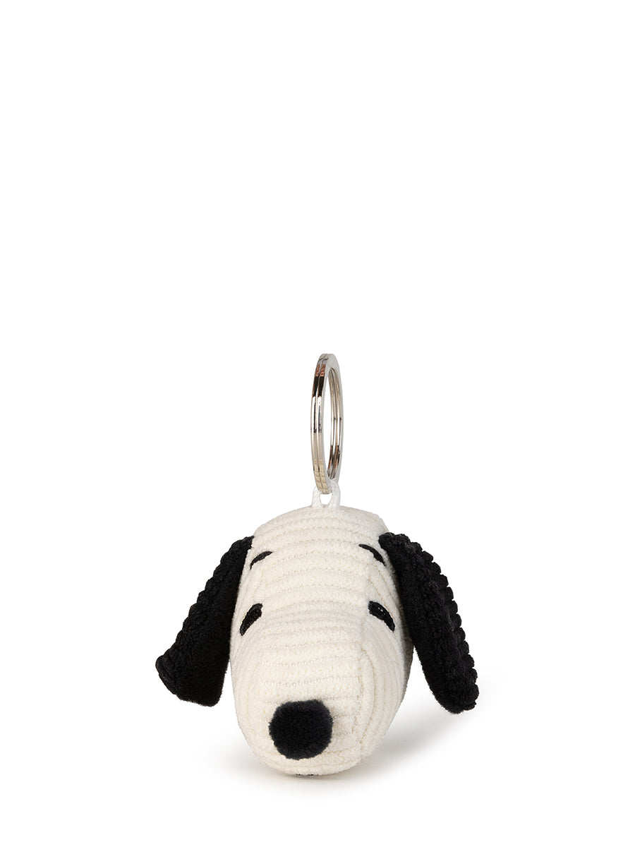 Snoopy Head Corduroy Cream keychain - 4,5 cm