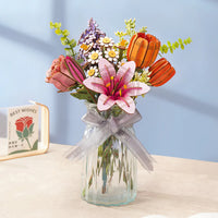 Rowood Pink Lily (TW071) - DIY Flower 3D Wooden Puzzle