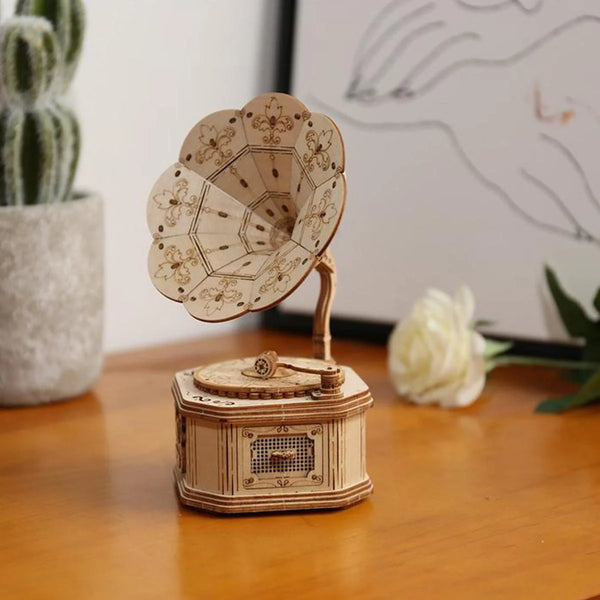 Gramophone Model (TG408) - 3D Wooden Puzzle