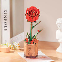 Rowood Red Rose (TW042) - Wooden Flower 3D Puzzle