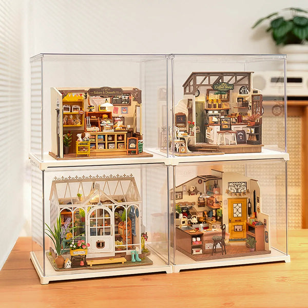 Rolife Miniature House Display Box (DF03L) - Dust Cover Display Case