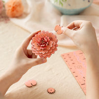 Rowood Pink Dahlia (TW131) - DIY Wooden Flower 3D Puzzle