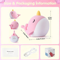 Narwhal Silicone Night Light