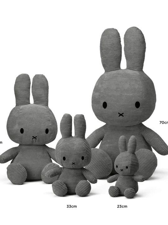 Miffy Sitting Corduroy Grey - VARIOUS Sizes