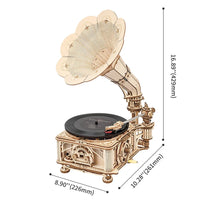 ROKR Crank Classic Gramophone (LKB01) - Hand-Rotating Music Display