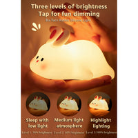 Big face rabbit Silicone Night Light