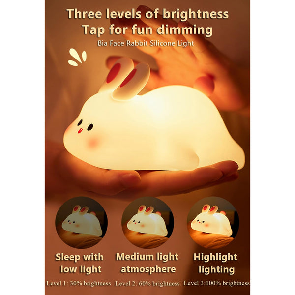 Big face rabbit Silicone Night Light