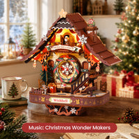 ROKR Christmas Cuckoo Clock (LCB01) - Christmas Clock Model Kit