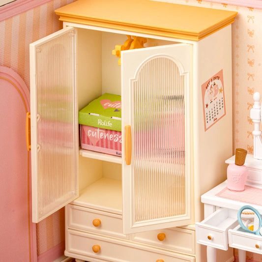 Rolife Lovely Pink Bedroom Super Creator Miniature House