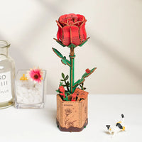 Rowood Red Rose (TW042) - Wooden Flower 3D Puzzle