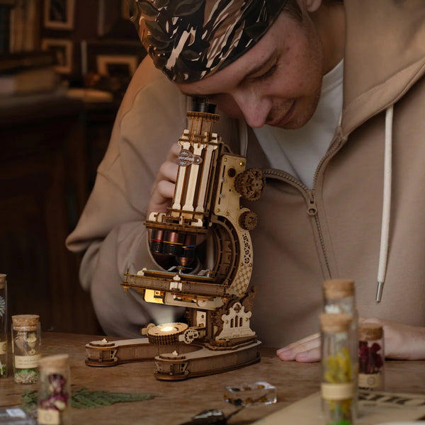 ROKR Microscope Mechanical Wooden 3D Puzzle ST005