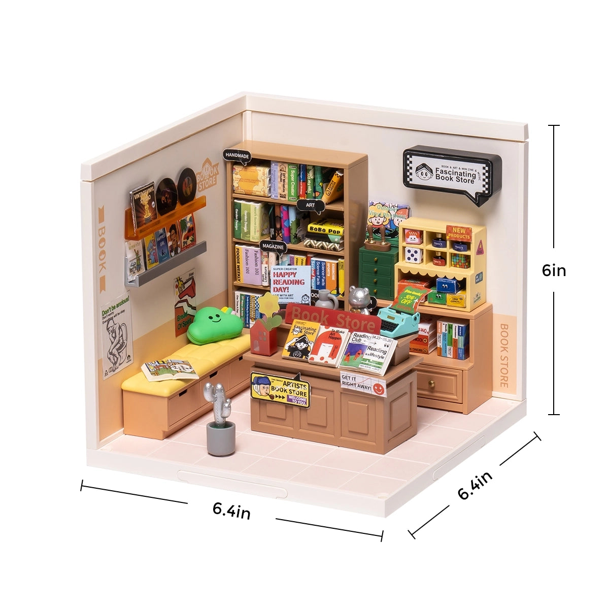 Rolife Fascinating Book Store Super Creator Miniature House