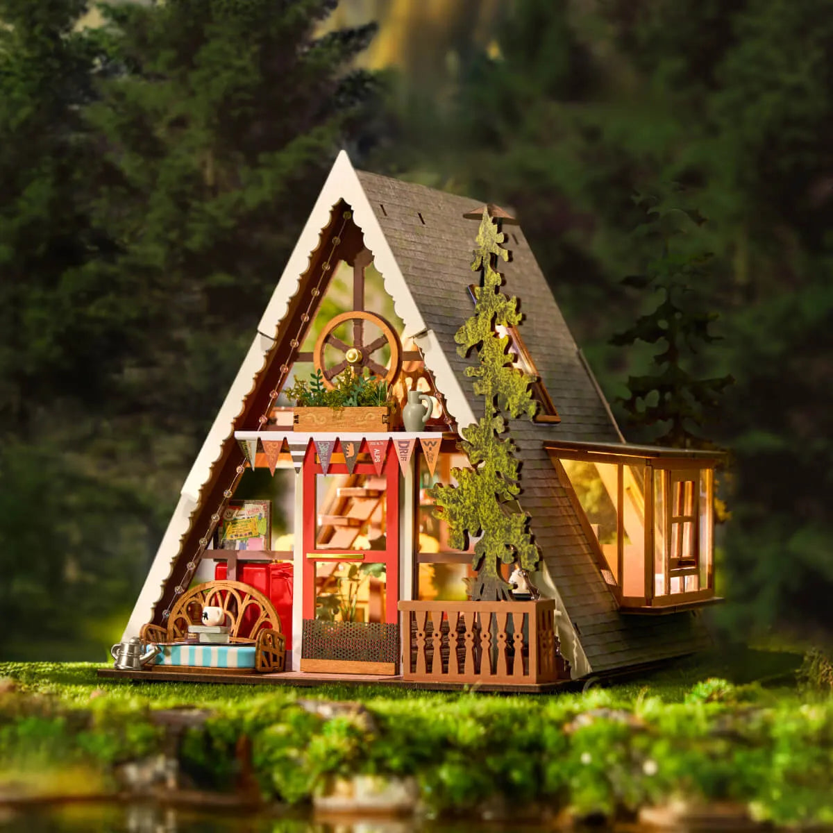 Rolife A-Frame Cabin (DG181) - DIY Miniature House Kit