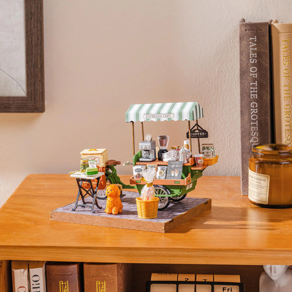 Rolife Aromatic Coffee Cart DIY Miniature House DG182