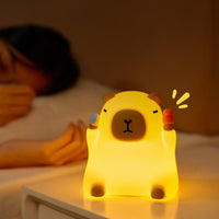 Capybara Silicone Night Light glowing