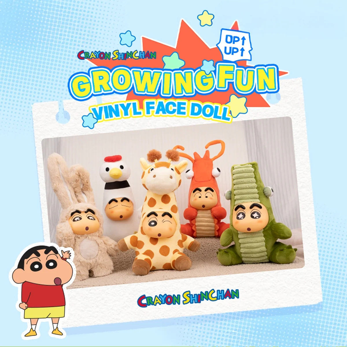 52Toys Crayon Shinchan Happy Bucket Plush Keychain Series