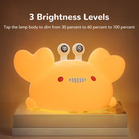 Golden Crab Silicone Lamp brightness levels