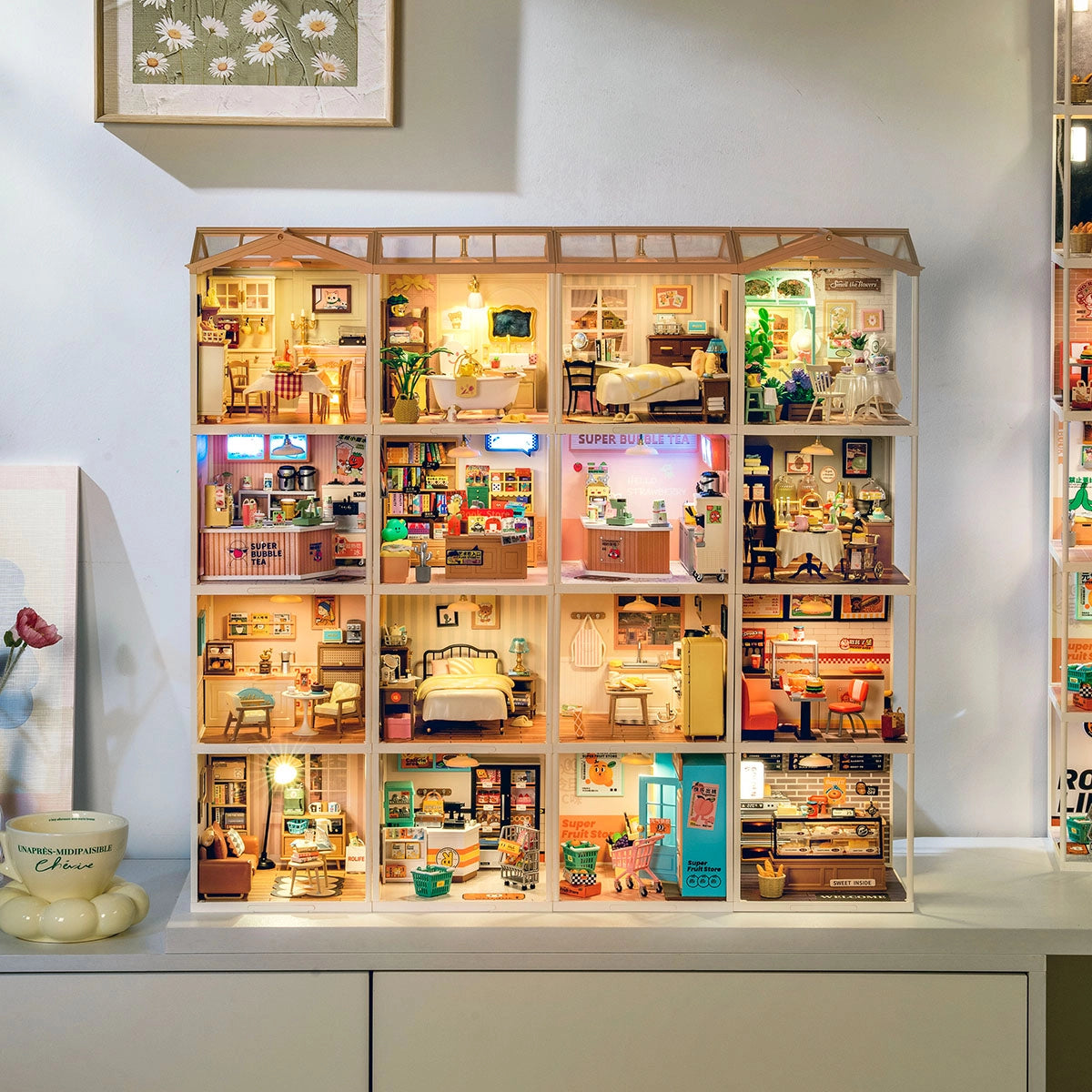 Rolife Warm Dining Room Super Creator Miniature House