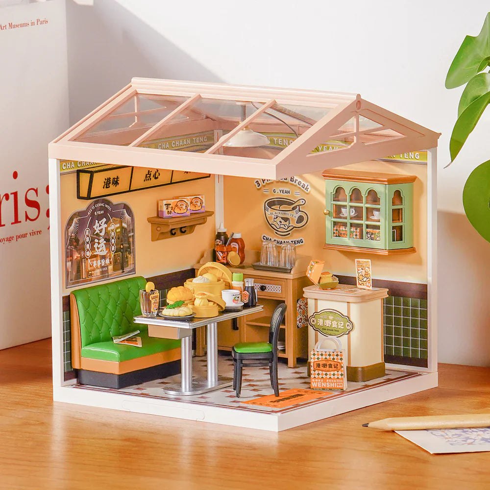 Robotime Rolife Hong Kong Bites Cafe Super Creator Miniature House