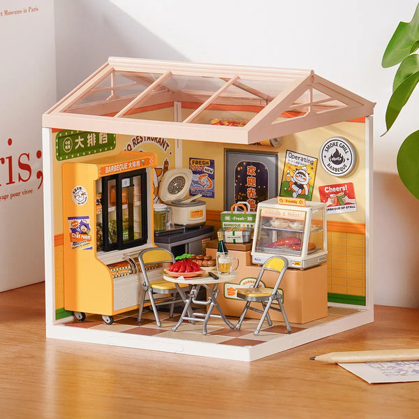 Night Out Food Stall (DW022) - Super Creator Mini Room Kit