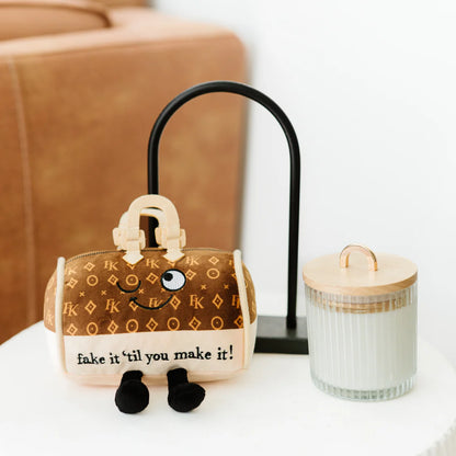 "Fake It Til You Make It" Plush Handbag