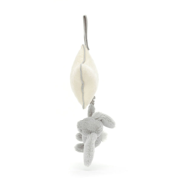 Bashful Beige Bunny Musical Pull Silver