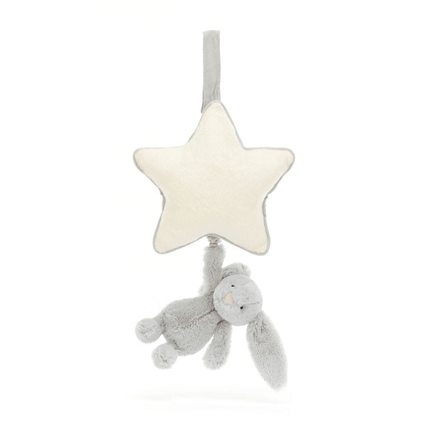 Bashful Beige Bunny Musical Pull Silver