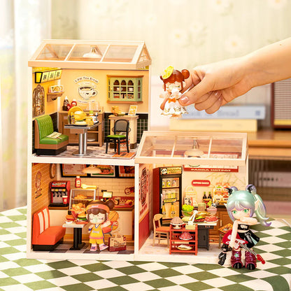 Robotime Rolife Hong Kong Bites Cafe Super Creator Miniature House