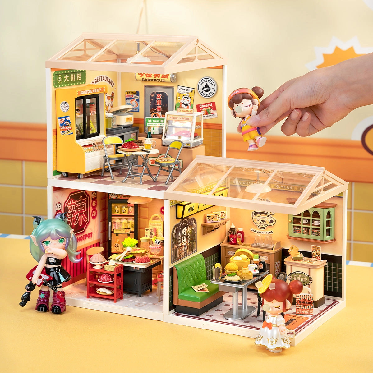 Rolife Night Out Food Stall Super Creator Miniature House
