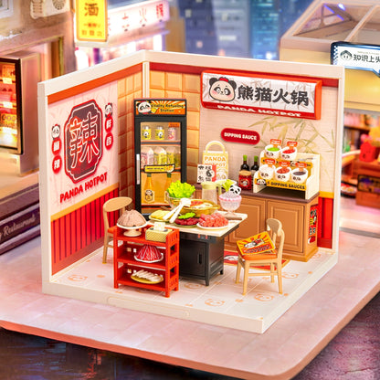 Rolife Panda Hot Pot Super Creator Miniature House