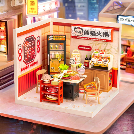 Rolife Panda Hot Pot Super Creator Miniature House