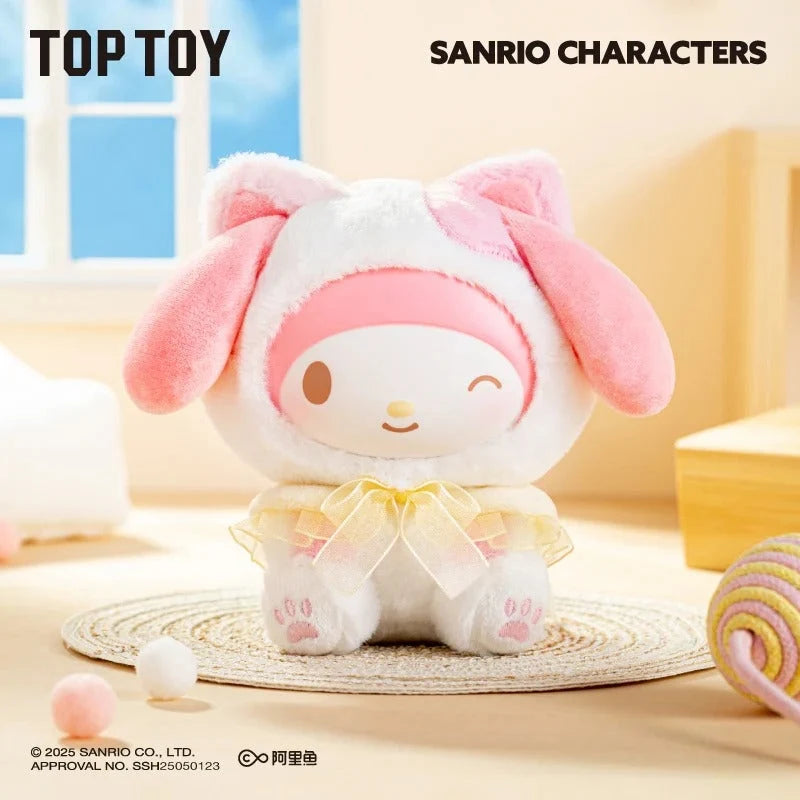 Sanrio Characters Play with Kittens Series Plush Pendant Blind Box